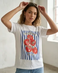 camiseta estampada tomates rayas 1