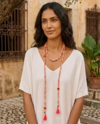 collar bohemio vueltas largo