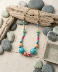 collar cuentas turquesas