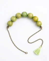 collar madera verde oliva