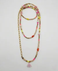 collar multiposicion amarillo rosa