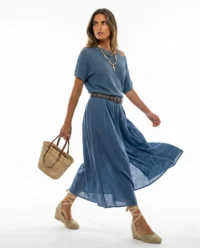 falda jersey azul model