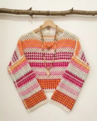 jersey crochet rosa