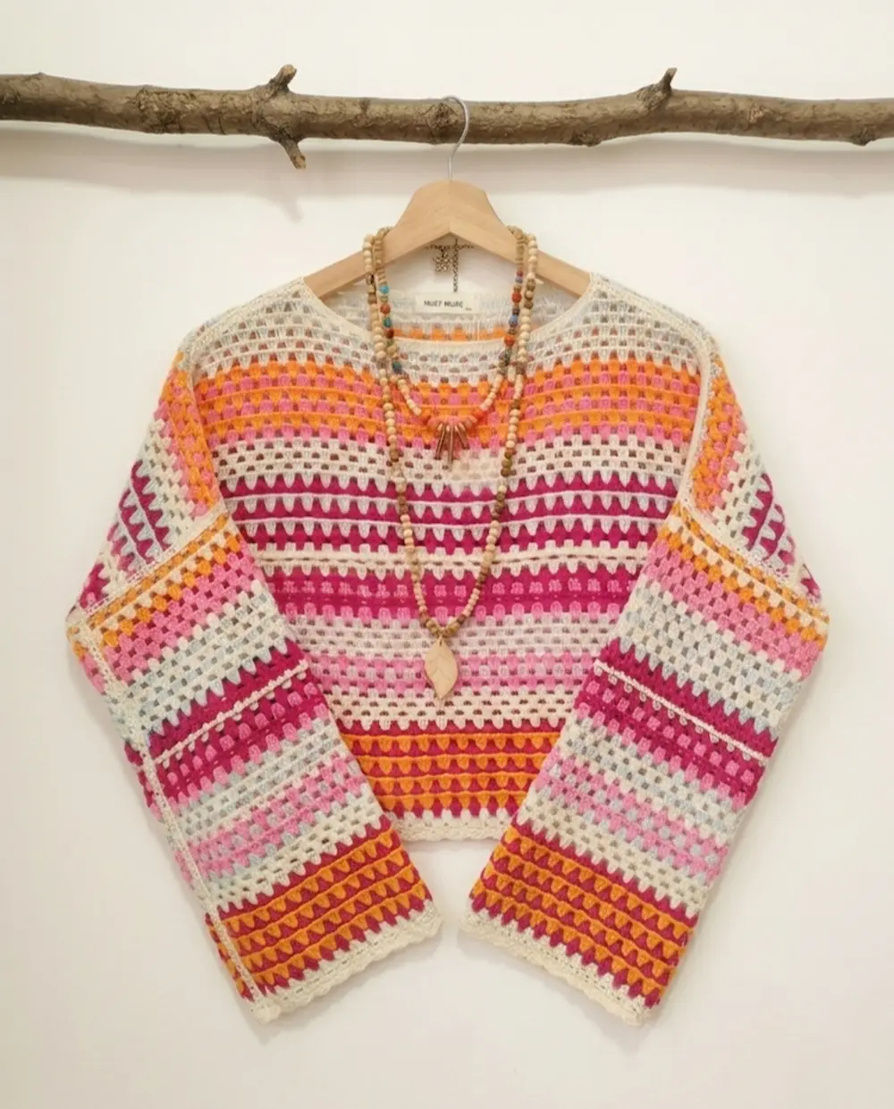 jersey crochet rosa
