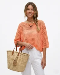 jersey naranja calado