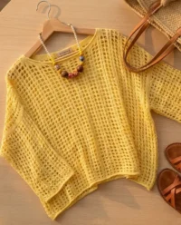 jersey punto calado amarillo1