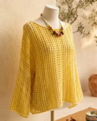 jersey punto calado amarillo3