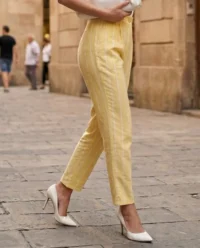 model pantalon rayas amarillo