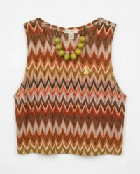 top estampado zigzag